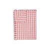 Dukk med frynser 140x300 cm, pink checks