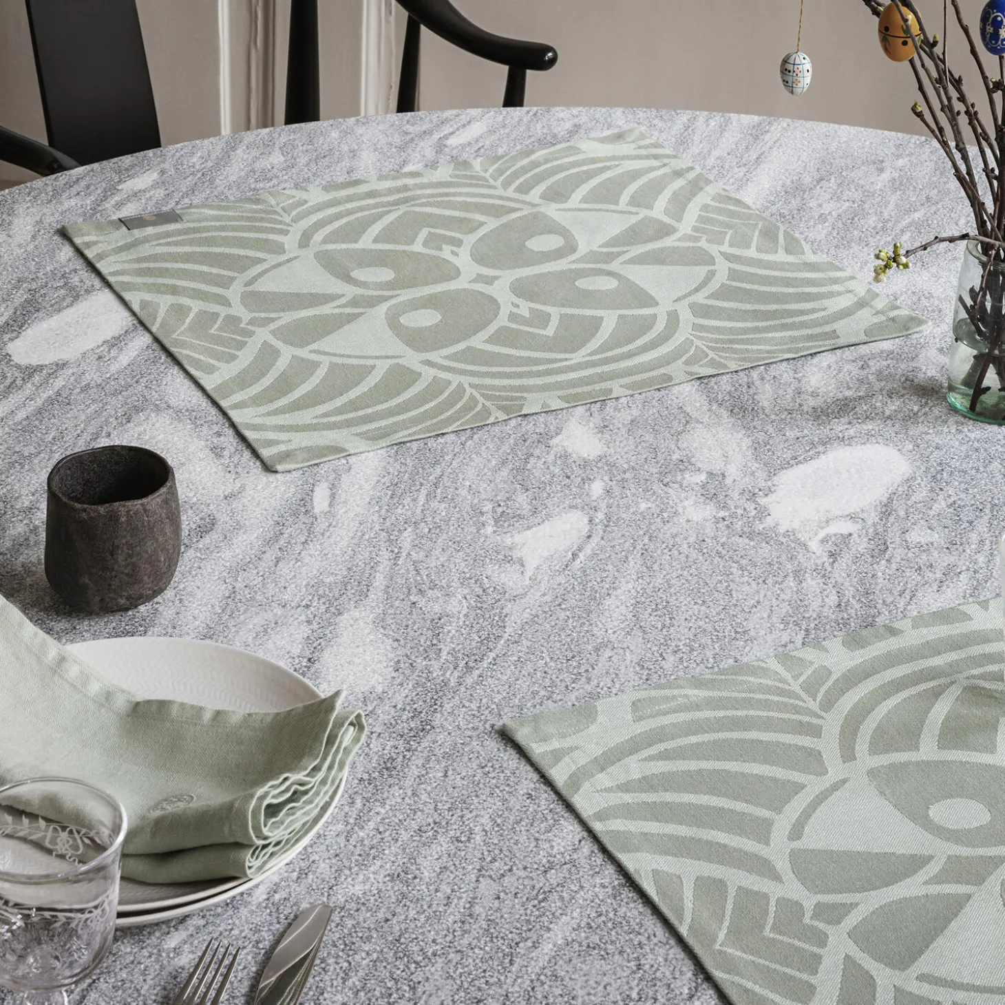 EASTER RUSTIC spisebrikker, light green