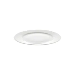 Eventail flat tallerken med fane Ø 28 cm, hvit
