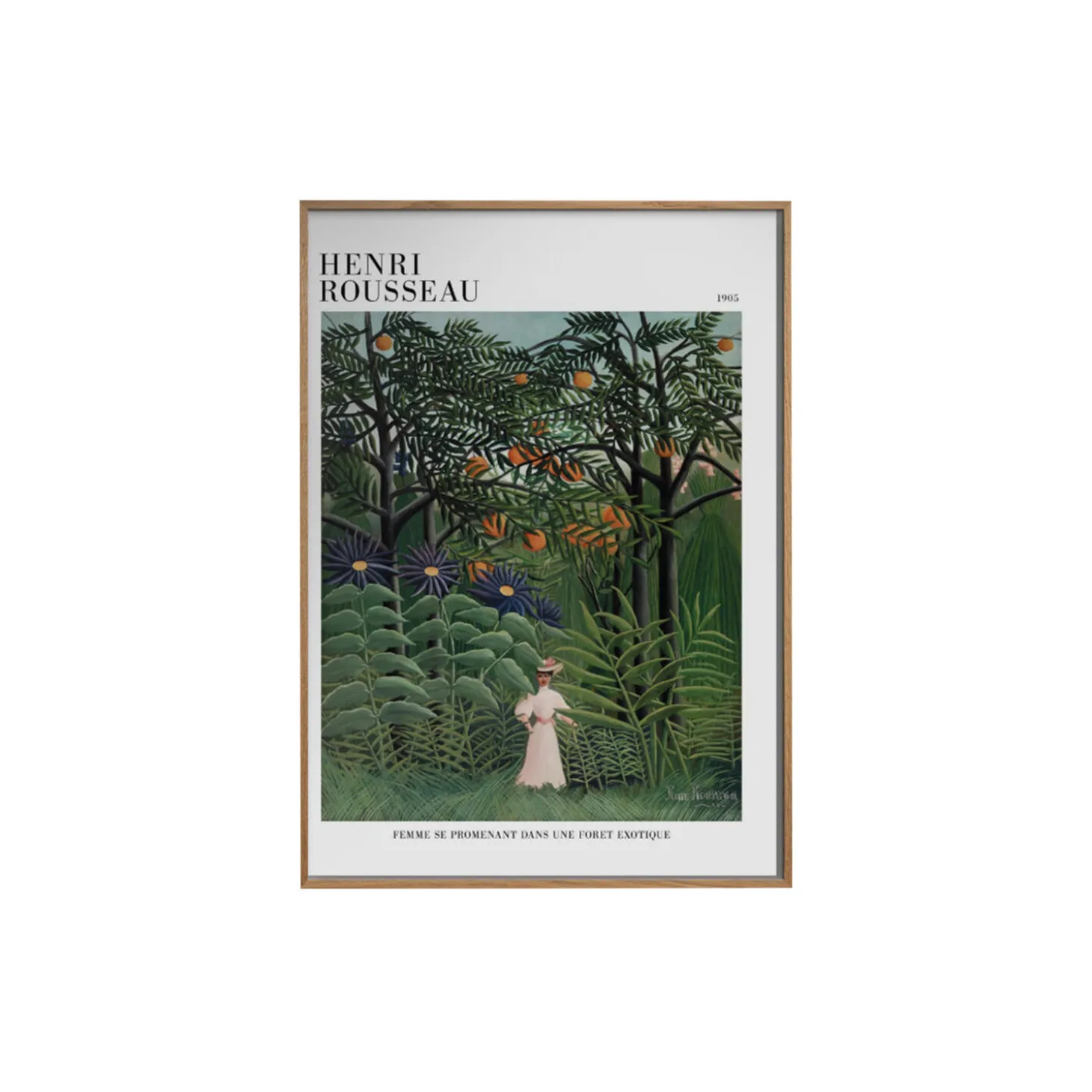 Femme Se Promenant Dans Une Foret Exotique - Kunstkort