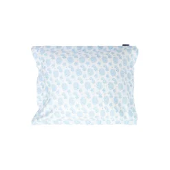 Floral Sateen putetrekk, blue/white
