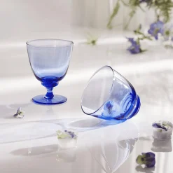 Flow vannglass, mørk blå