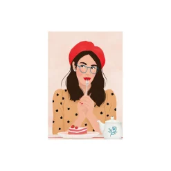 Fransk kafé - Kunstkort