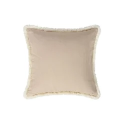 Fringe putetrekk, beige