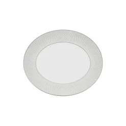 Gio Platinum ovalt serveringsfat, hvit/sølv