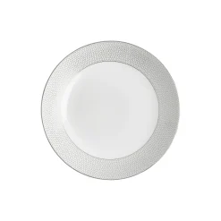 Gio Platinum pastatallerken, hvit/sølv