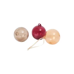 Glasskuler M 3 stk., roseate translucent