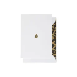 Gold Pinecone kort, hvit/gull