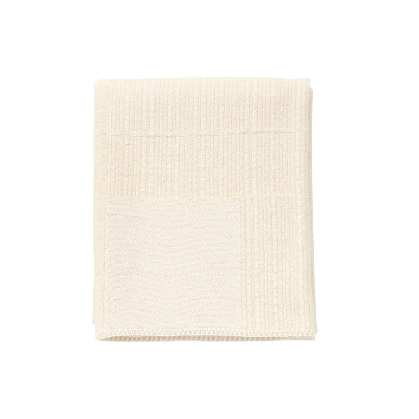 Grid pledd, off-white