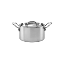 Gryte med lokk 5 l, rustfri