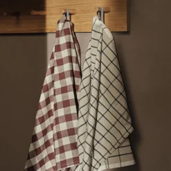 Hale Tea Towel, cinnamon/grey green