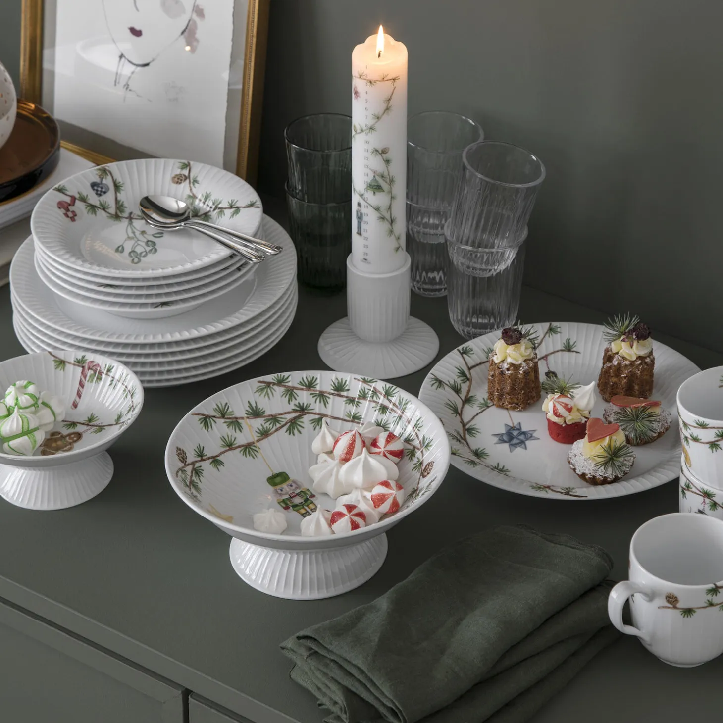 Hammershøi Christmas skål på fot