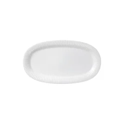 Hammershøi ovalt serveringsfat 40x22.5 cm, hvit