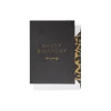 Happy Birthday Let's Party kort, svart/gull