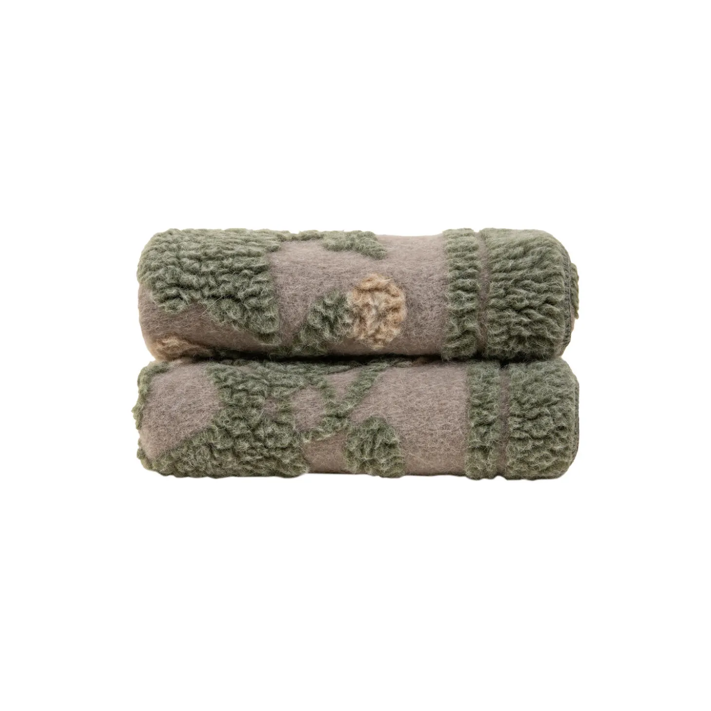 Harmony Boiled Wool pledd, green