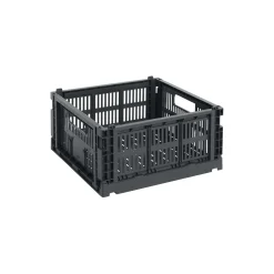 HAY Colour Crate Medium Square, charcoal