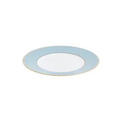 HELIA Plate, hvit og turkis/gull
