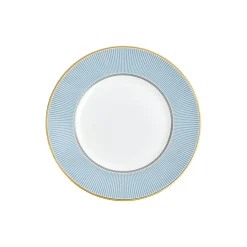 HELIA Plate, hvit og turkis/gull