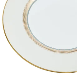 HELIA Plate, hvit og turkis/gull