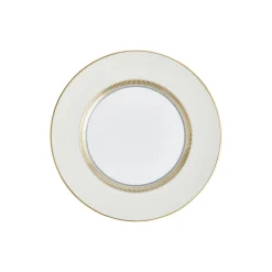 HELIA Plate, hvit og turkis/gull