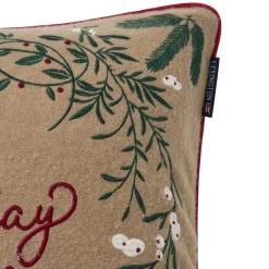 Holiday House Pillow Cover, beige multi