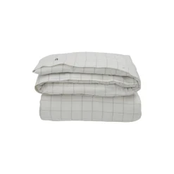 Hotel dynetrekk i lett flanell, beige/white