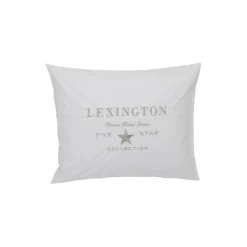 Hotel Five Star brodert putetrekk, beige/white