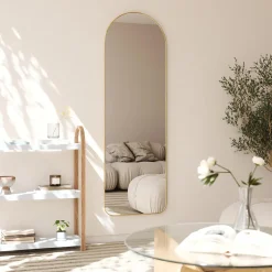 HUBBA ARCHED LEANING & WALL speil, brass