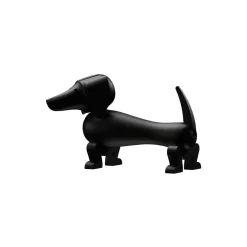 Hund liten, mørk beiset eik