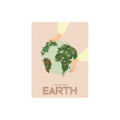 I Love Mother Earth plakat, 40x30 cm