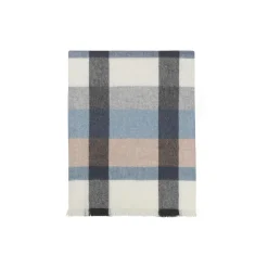 Intersection pledd, ocean blue/white/grey