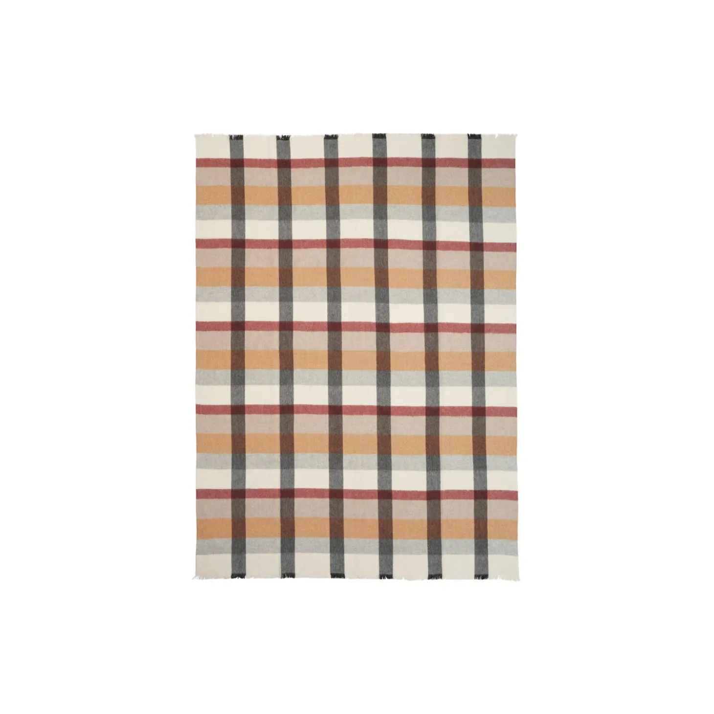 Intersection pledd, rusty red/white/grey