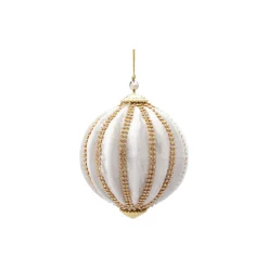 Juleornament velur, ivory