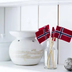 Kakeflagg norske flagg, rød, hvit, blå