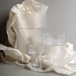 KEEPER structure vase medium, clear
