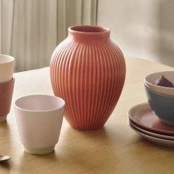 Knabstrup vase ripple, korall