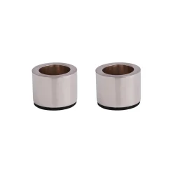 Konisk lysestake, Krom, 2-pk, 3,25x2,32 cm