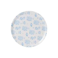 Laminated rund brett, blue/white