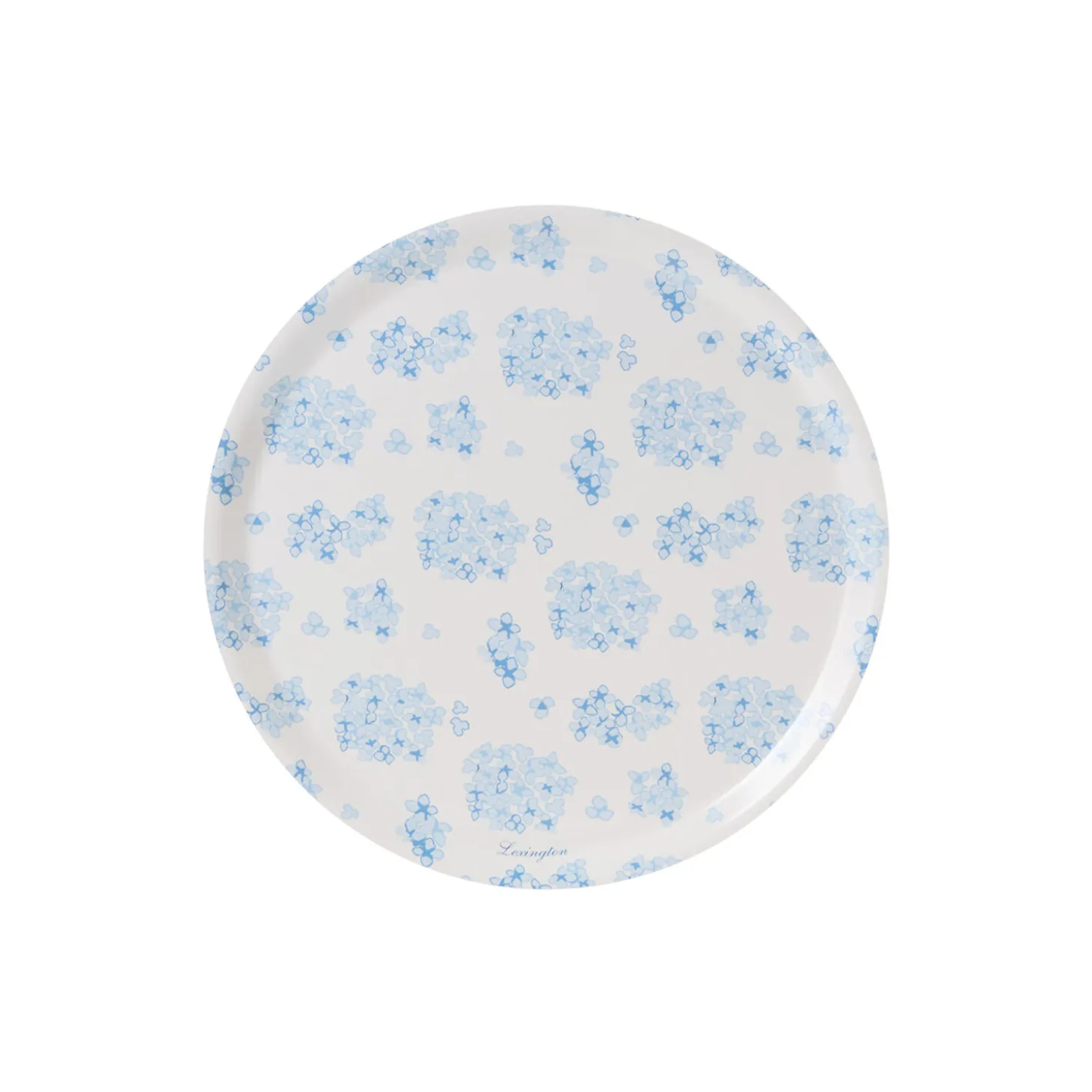 Laminated rund brett, blue/white