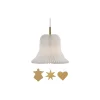 Le Klint 193 Golden Bell Pendant, white