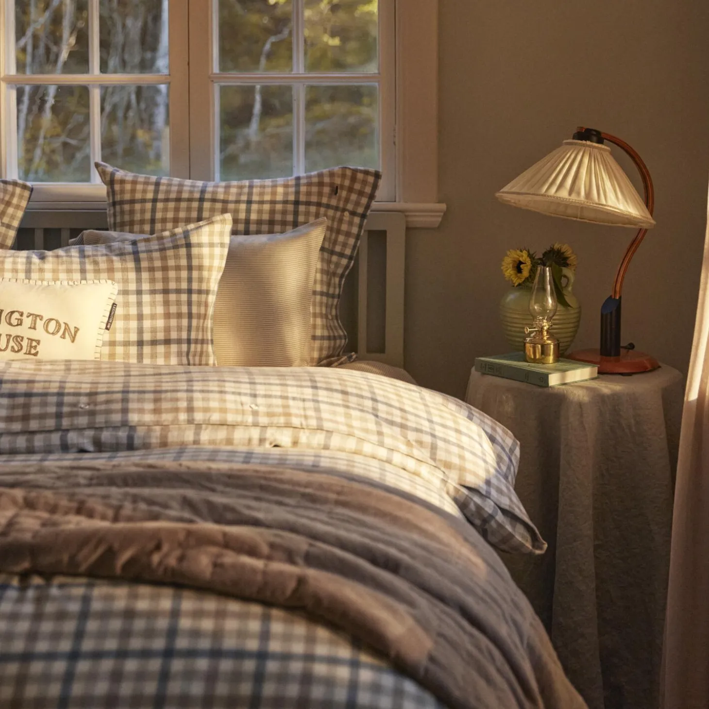 Lexington House pute, lys beige/oliven