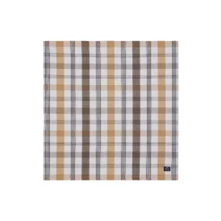 Lin/bomullsserviett, olive/white/stone