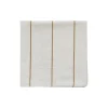Line Serviett, offwhite/gold