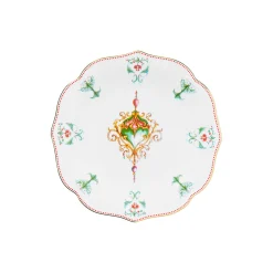 Lucia dyp tallerken 22 cm, hvit/rød/grønn
