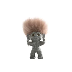 Lykketroll grå/natur hår