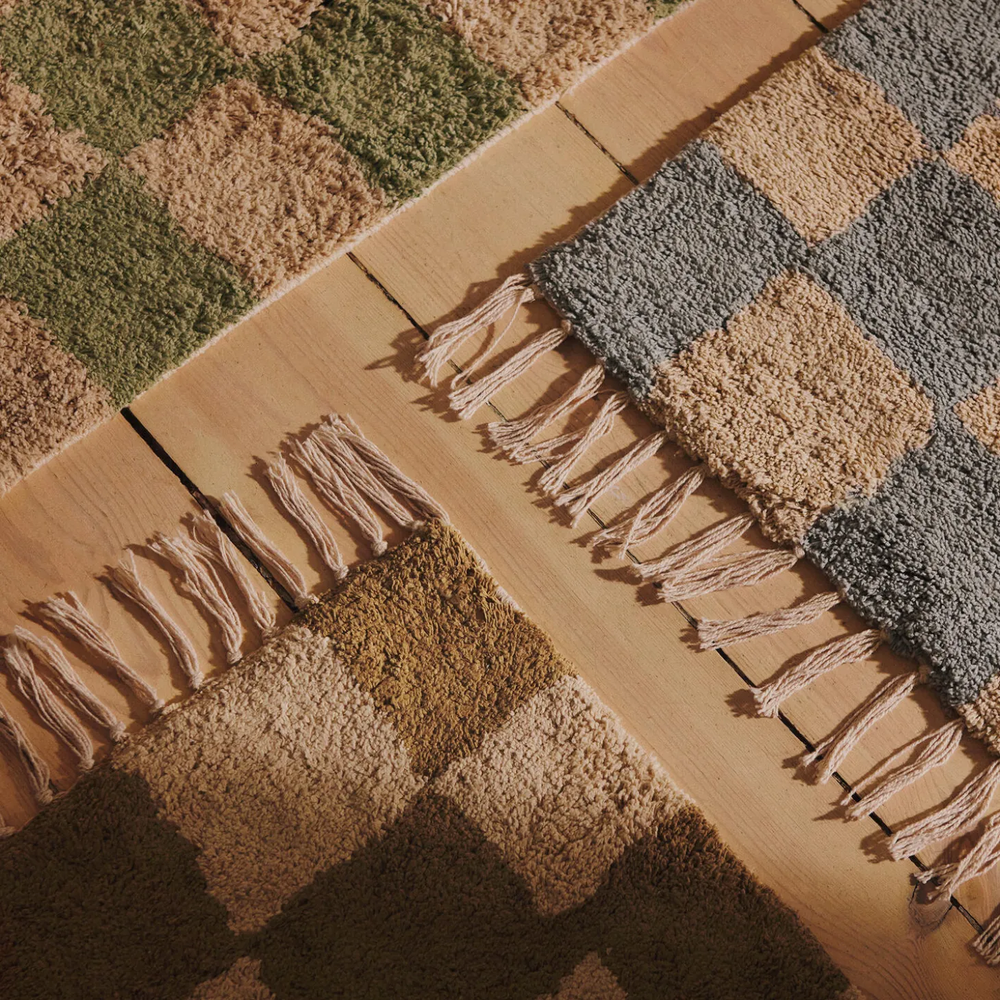 Mara vaskbart teppe, elm green/warm sand