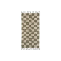 Mara vaskbart teppe, elm green/warm sand