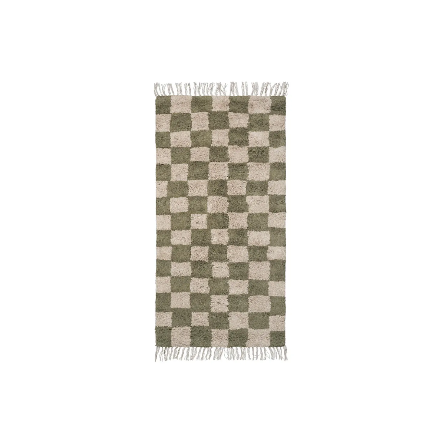 Mara vaskbart teppe, elm green/warm sand