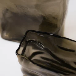 Meadow glass vase large, brown