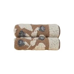 Melodia Grigio Boiled Wool pledd, beige/grey